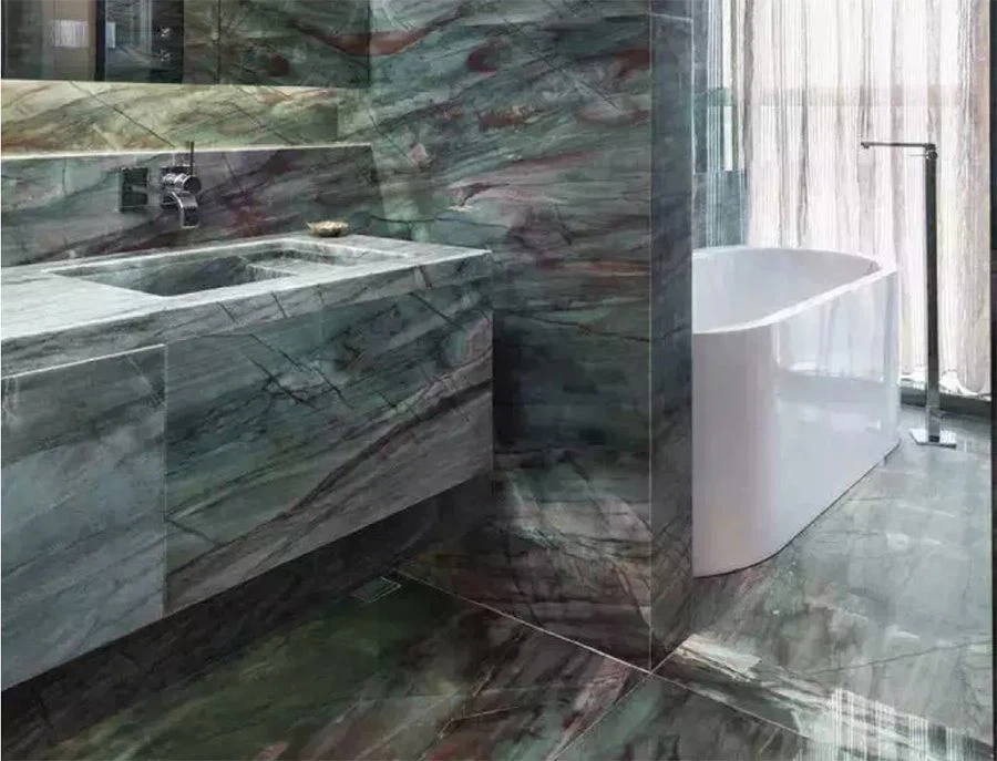Emerald Green Quartzite Bathroom