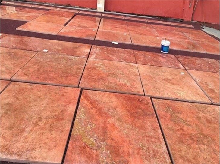 Red Travertine Floor Tile